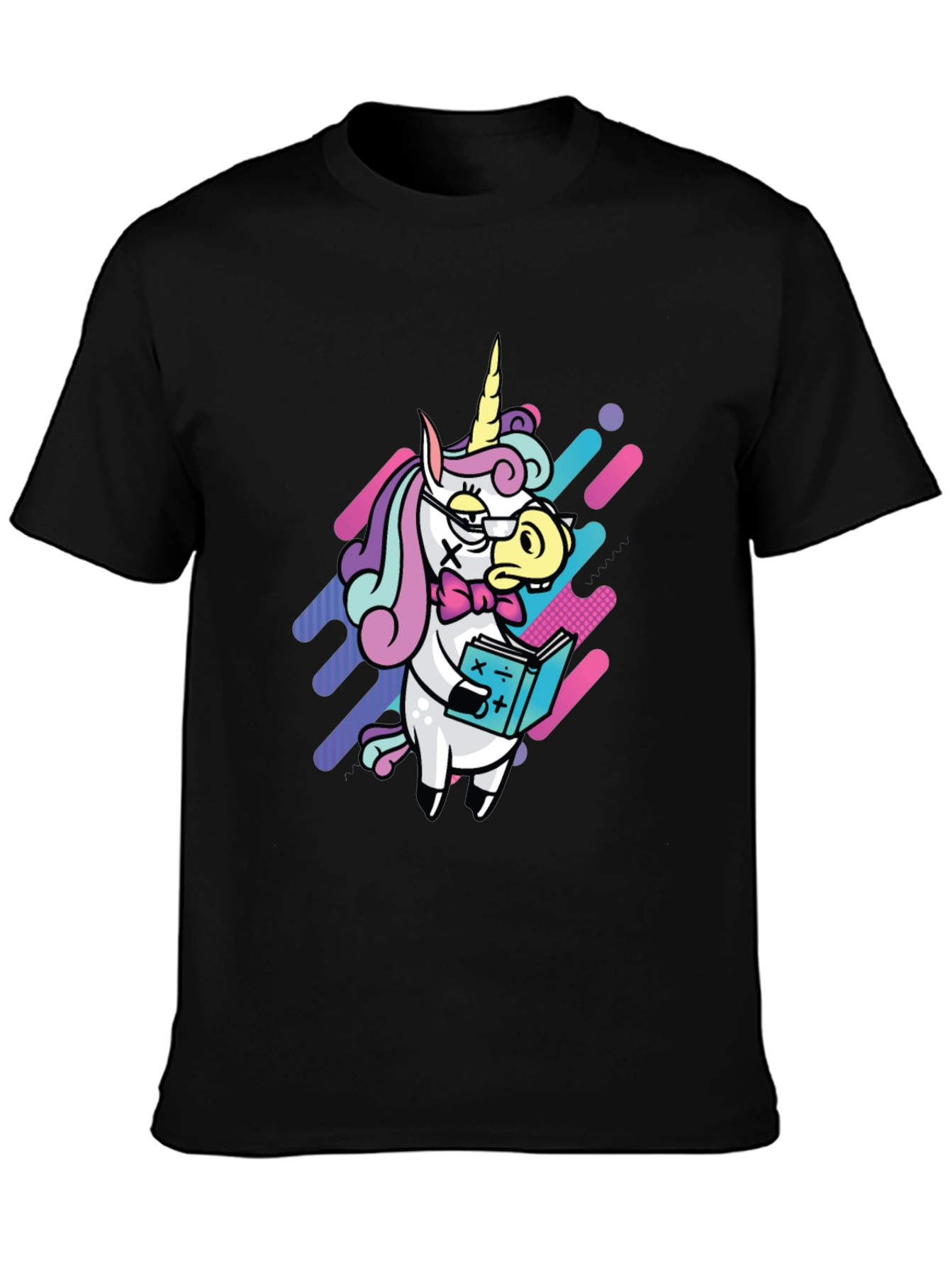 Nerdy Unicorn T-Shirt - Black