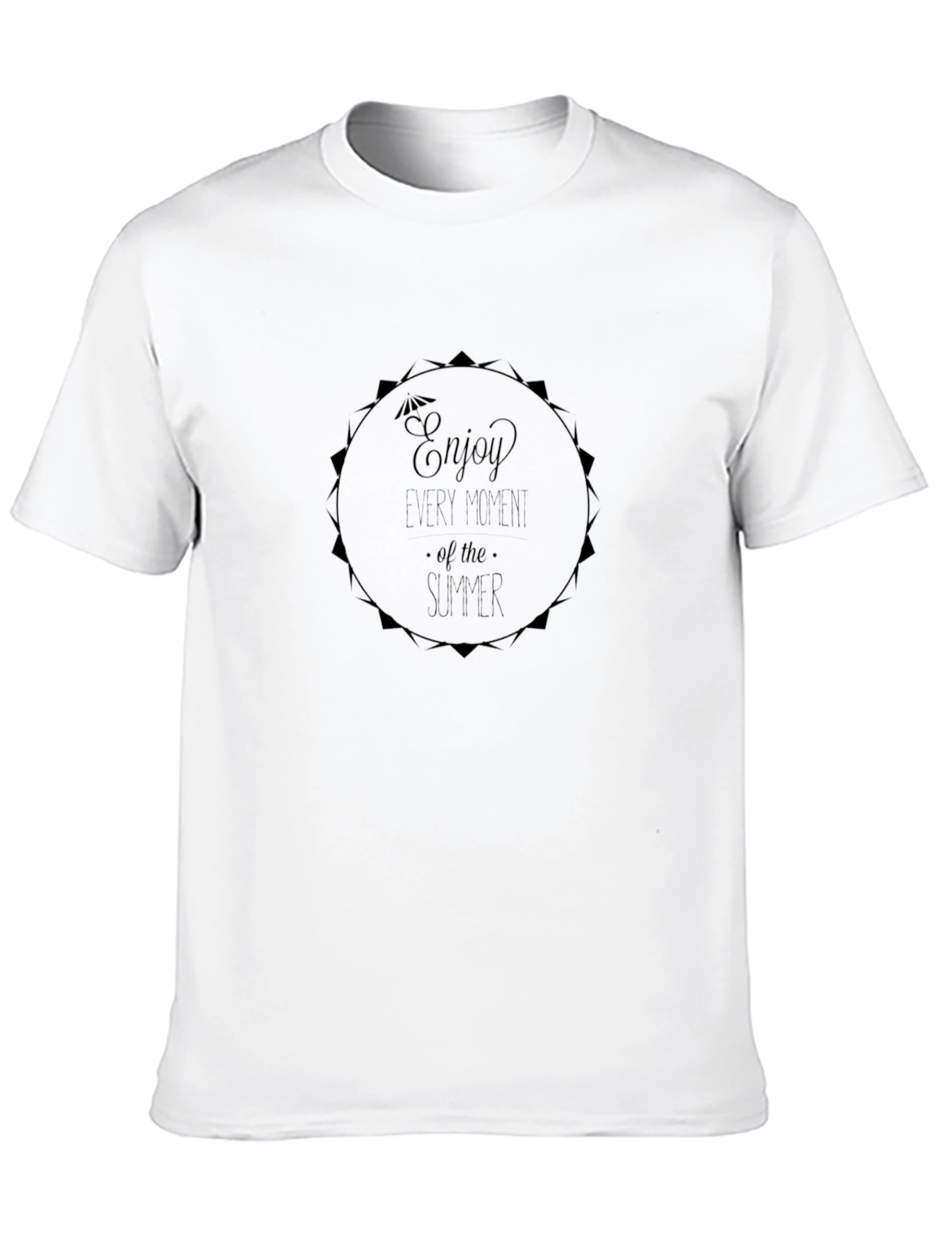 Summer Enjoy T-Shirt - Black Graphic Tee