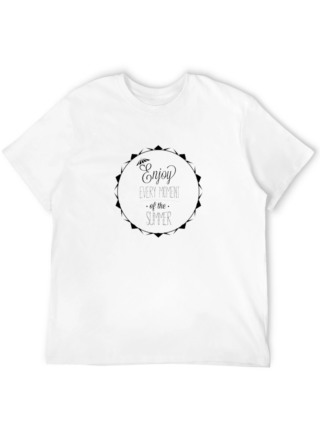 Summer Enjoy T-Shirt - Black Graphic Tee