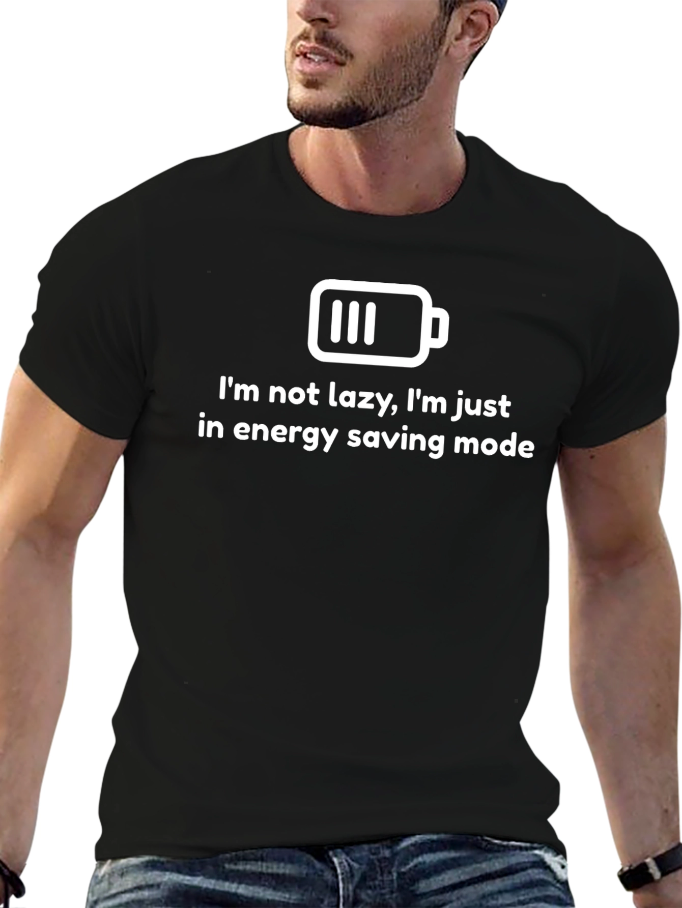 Energy Saving Mode Graphic T-Shirt