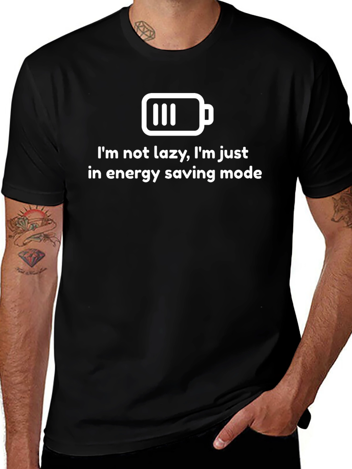 Energy Saving Mode Graphic T-Shirt