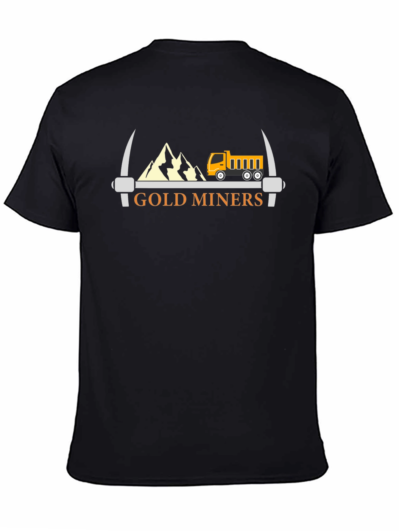 Gold Miners Graphic Tee - Black Cotton T-Shirt