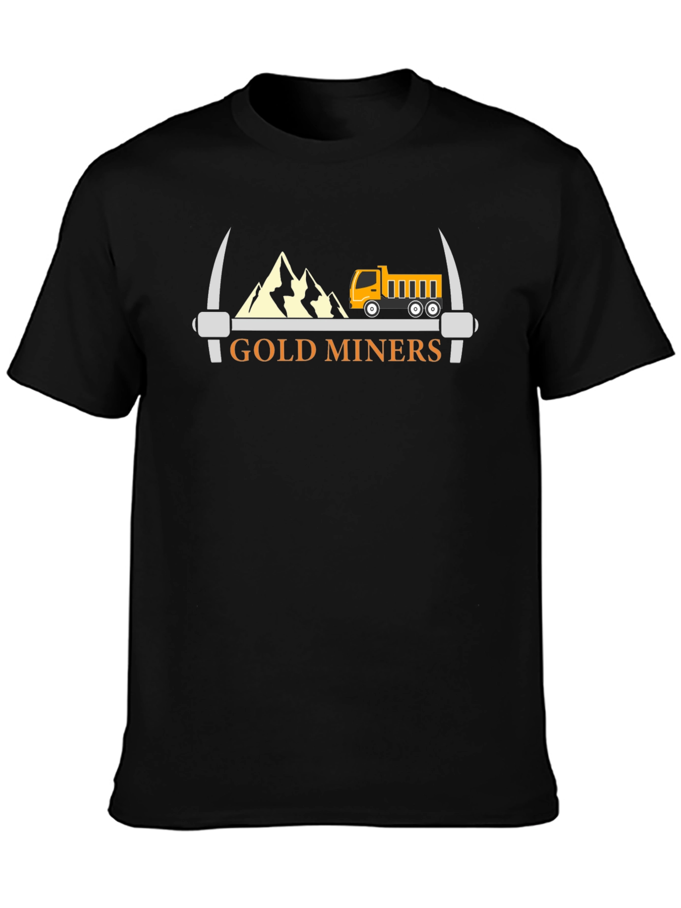 Gold Miners Graphic Tee - Black Cotton T-Shirt