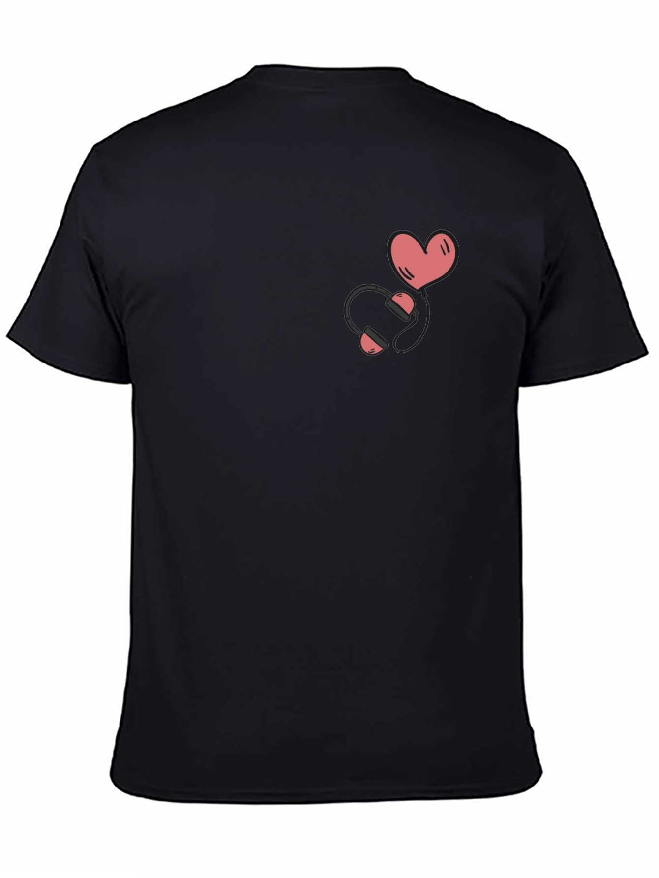 Love Music Graphic T-Shirt - Black
