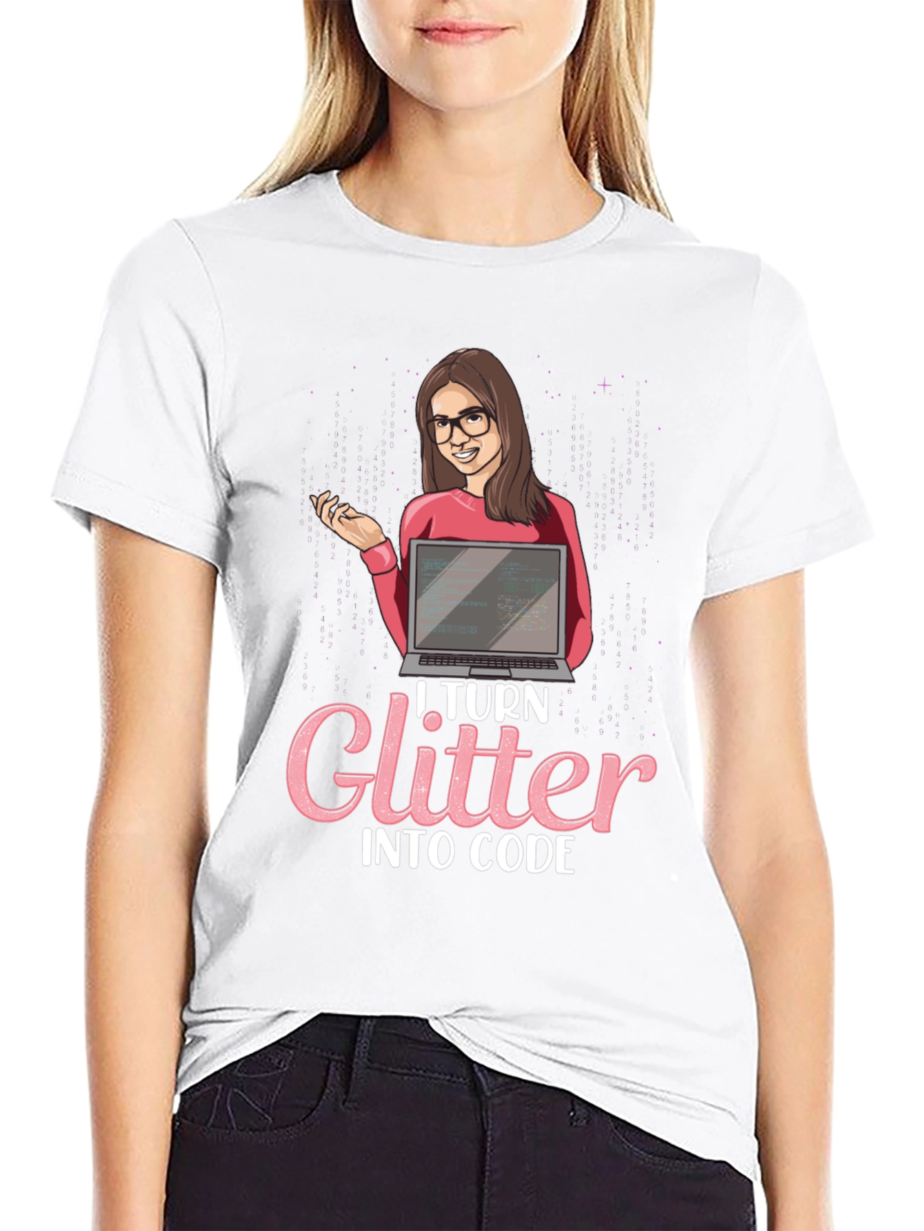 I Turn Glitter Into Code - Programmer Graphic T-Shirt
