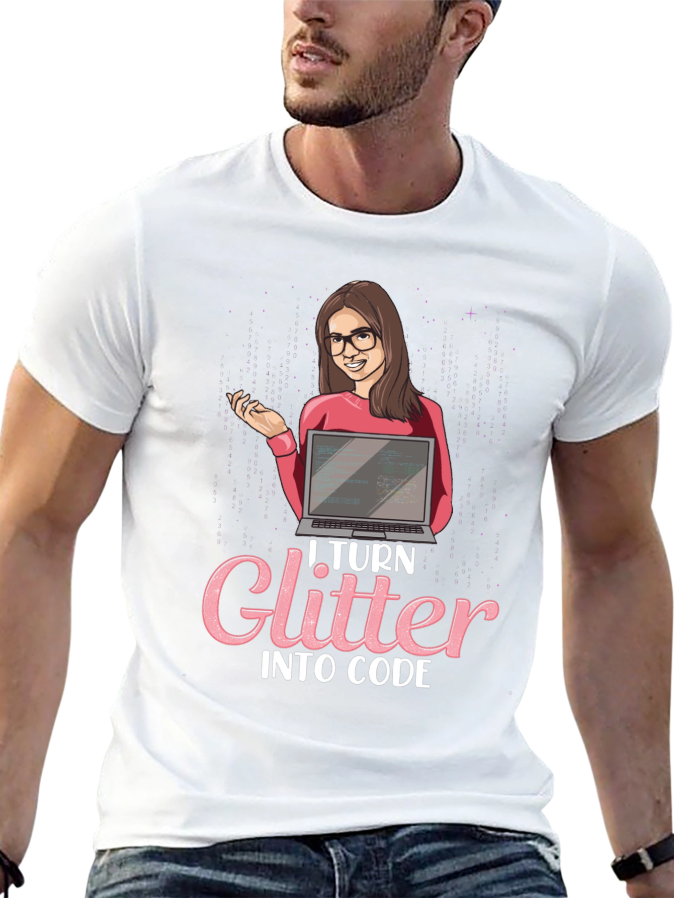 I Turn Glitter Into Code - Programmer Graphic T-Shirt