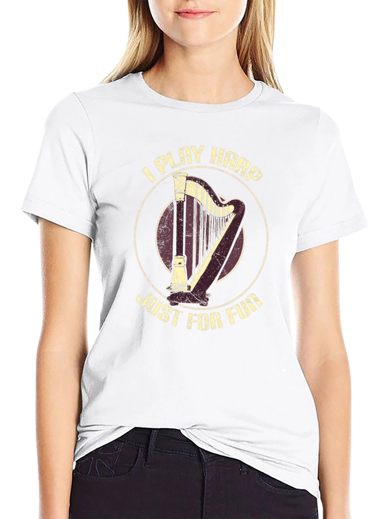 I Play Harp Just For Fun T-Shirt
