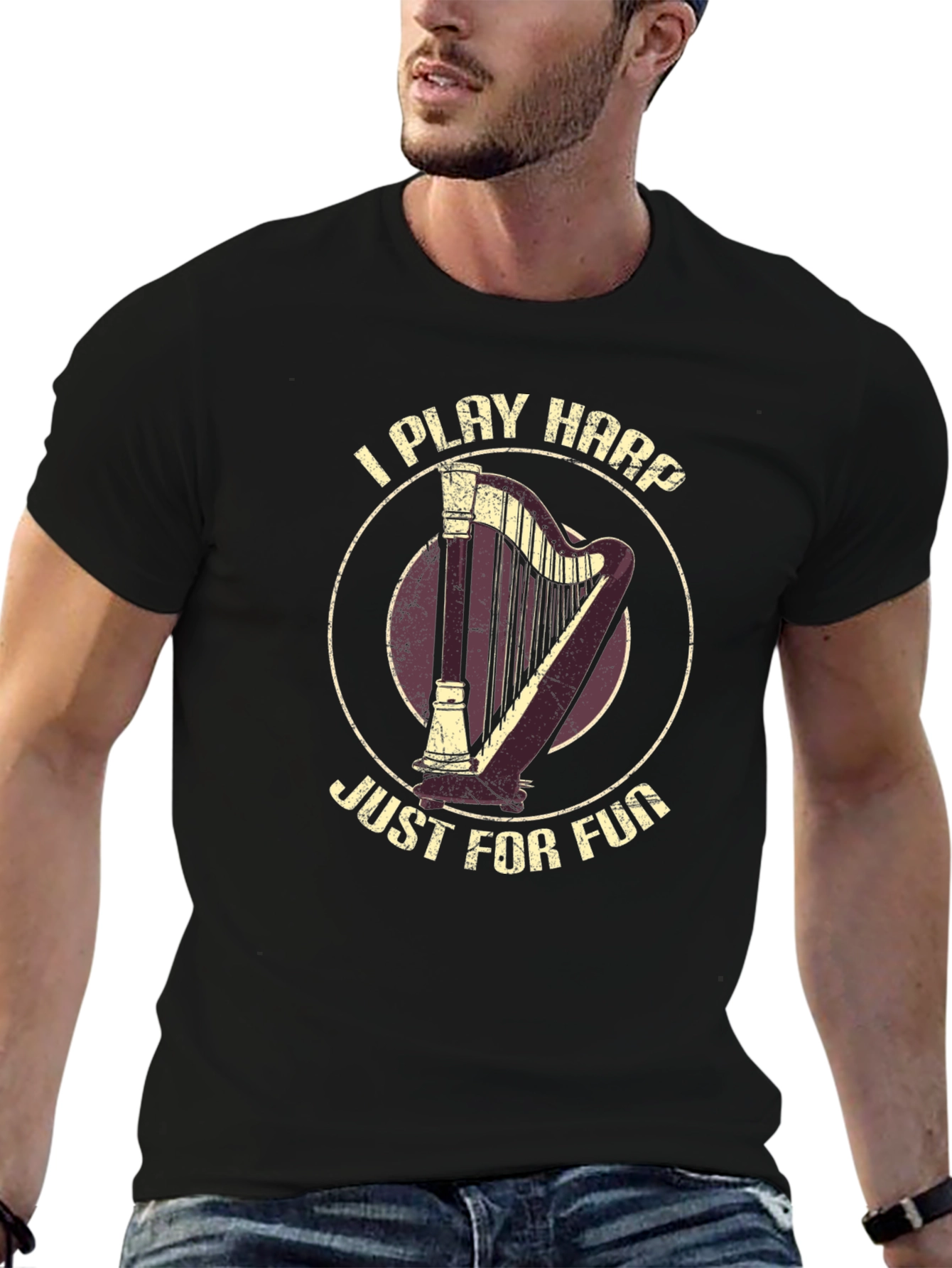 I Play Harp Just For Fun T-Shirt