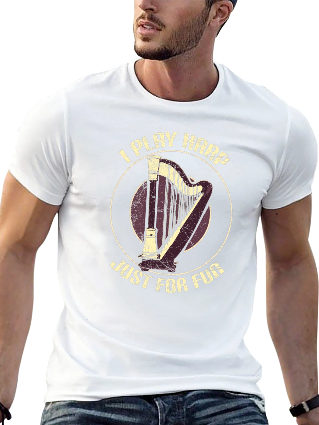 I Play Harp Just For Fun T-Shirt
