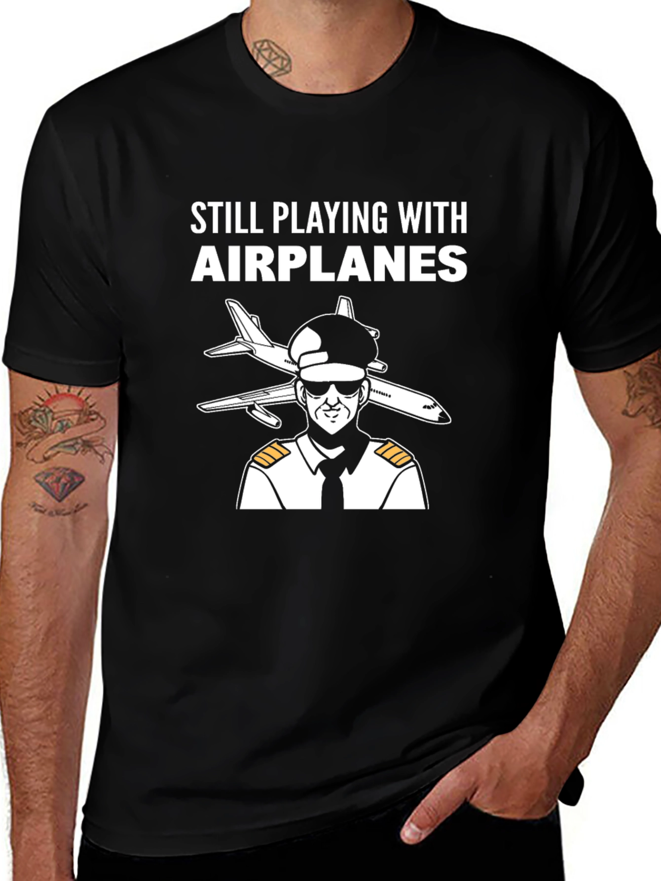 Still Playing with Airplanes T-Shirt - Pilot Design