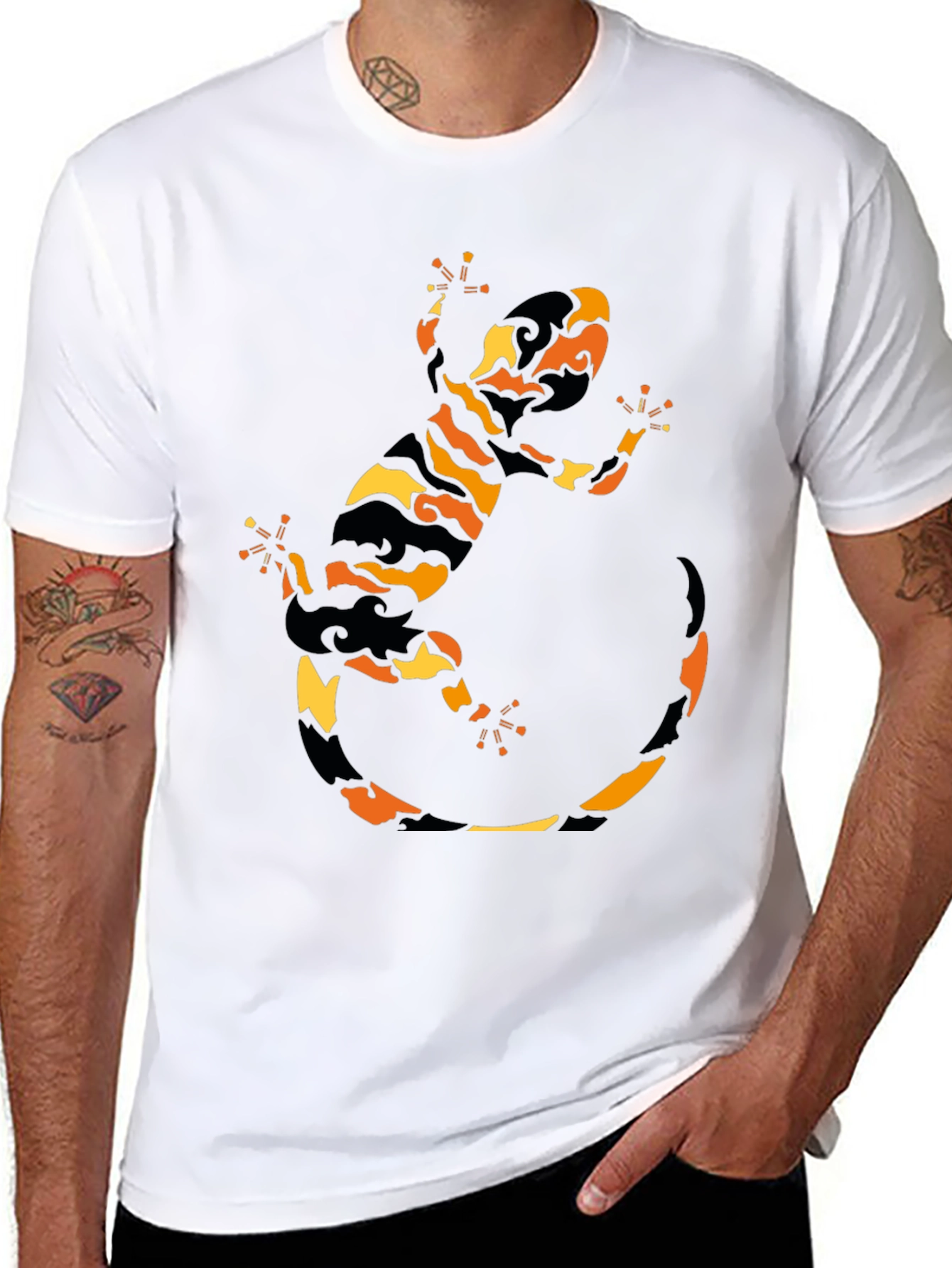 Gecko Graphic Tee - Black Short Sleeve T-Shirt