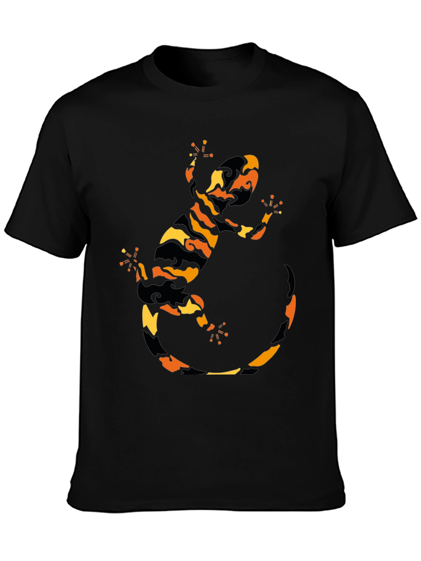 Gecko Graphic Tee - Black Short Sleeve T-Shirt