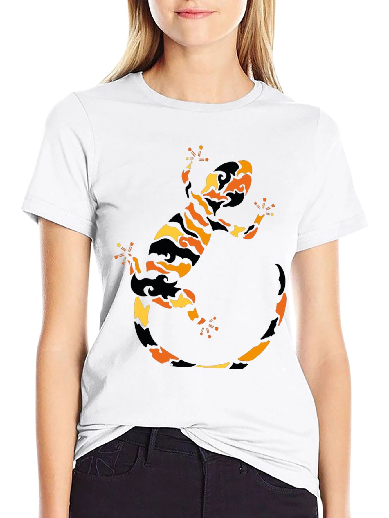 Gecko Graphic Tee - Black Short Sleeve T-Shirt