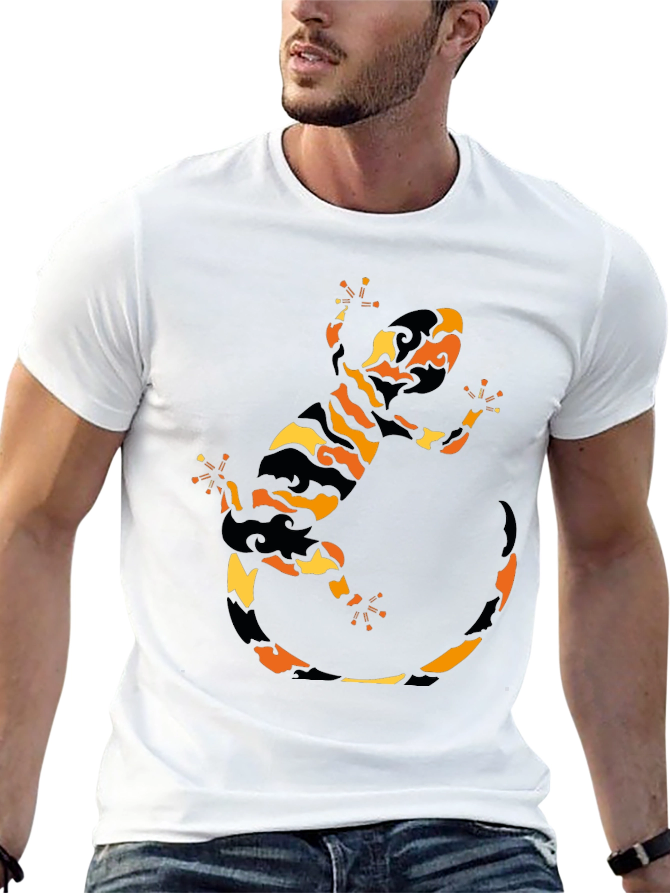 Gecko Graphic Tee - Black Short Sleeve T-Shirt