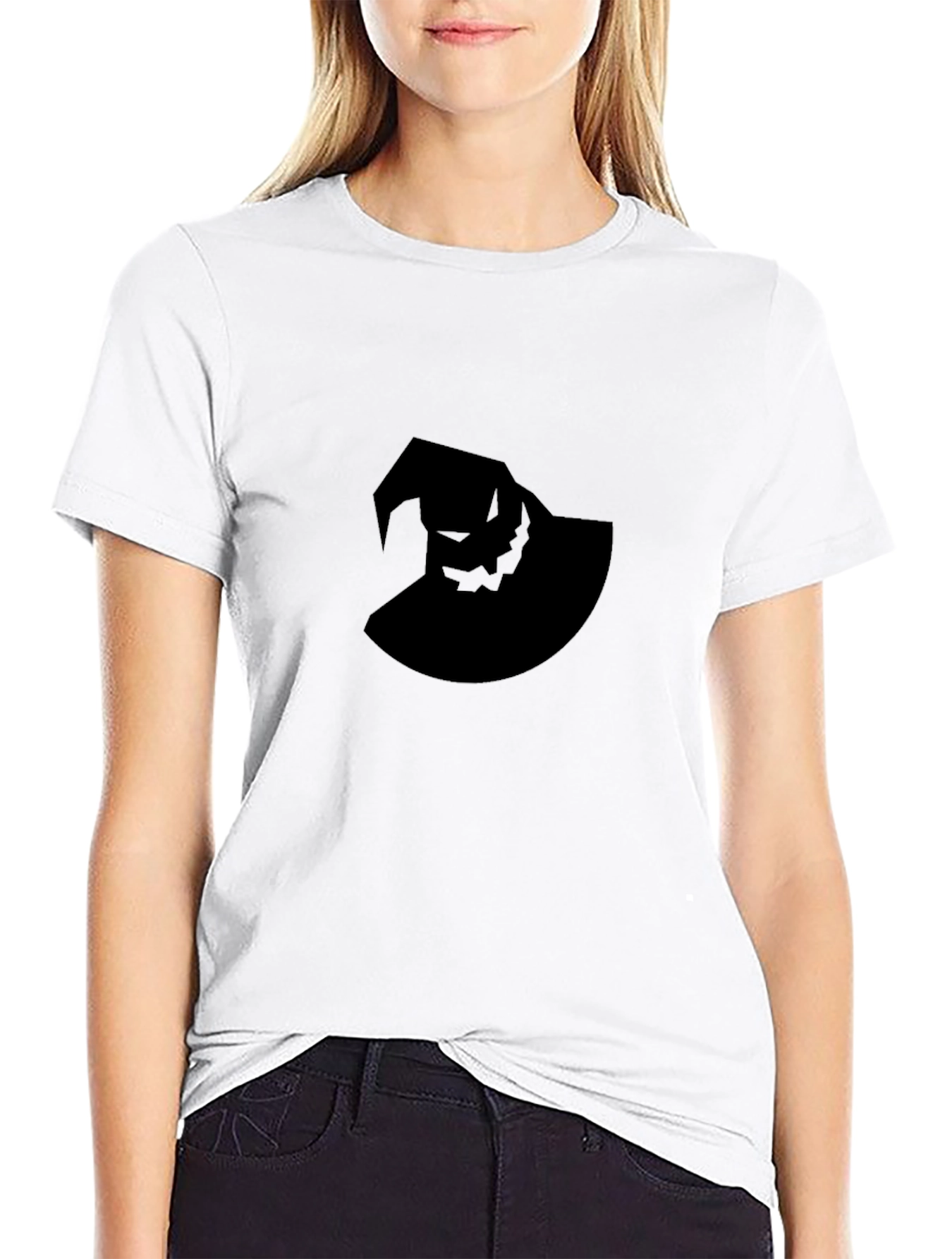 Spooky Hat Graphic Tee - Black Cotton Comfort