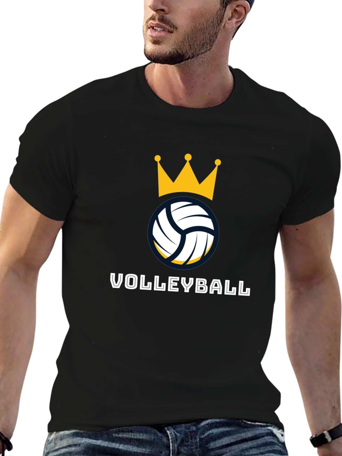Volleyball Crown Graphic Tee - Stylish Sport Shirt