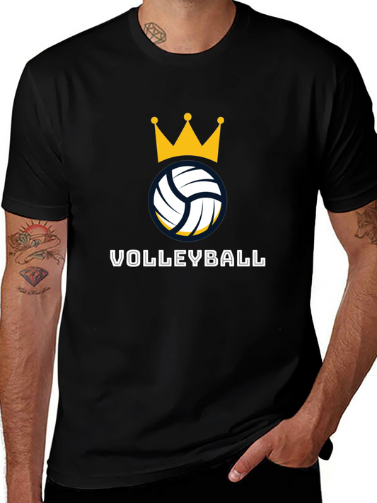Volleyball Crown Graphic Tee - Stylish Sport Shirt