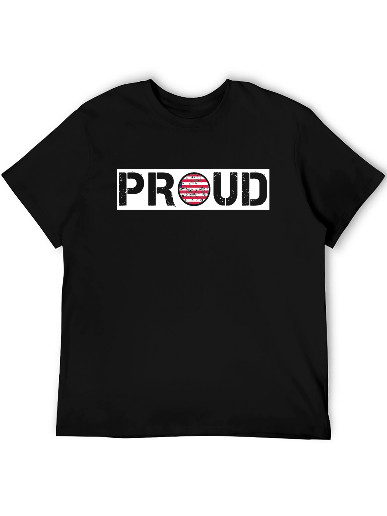 Proud Patriotic Graphic T-Shirt - Black Cotton Tee