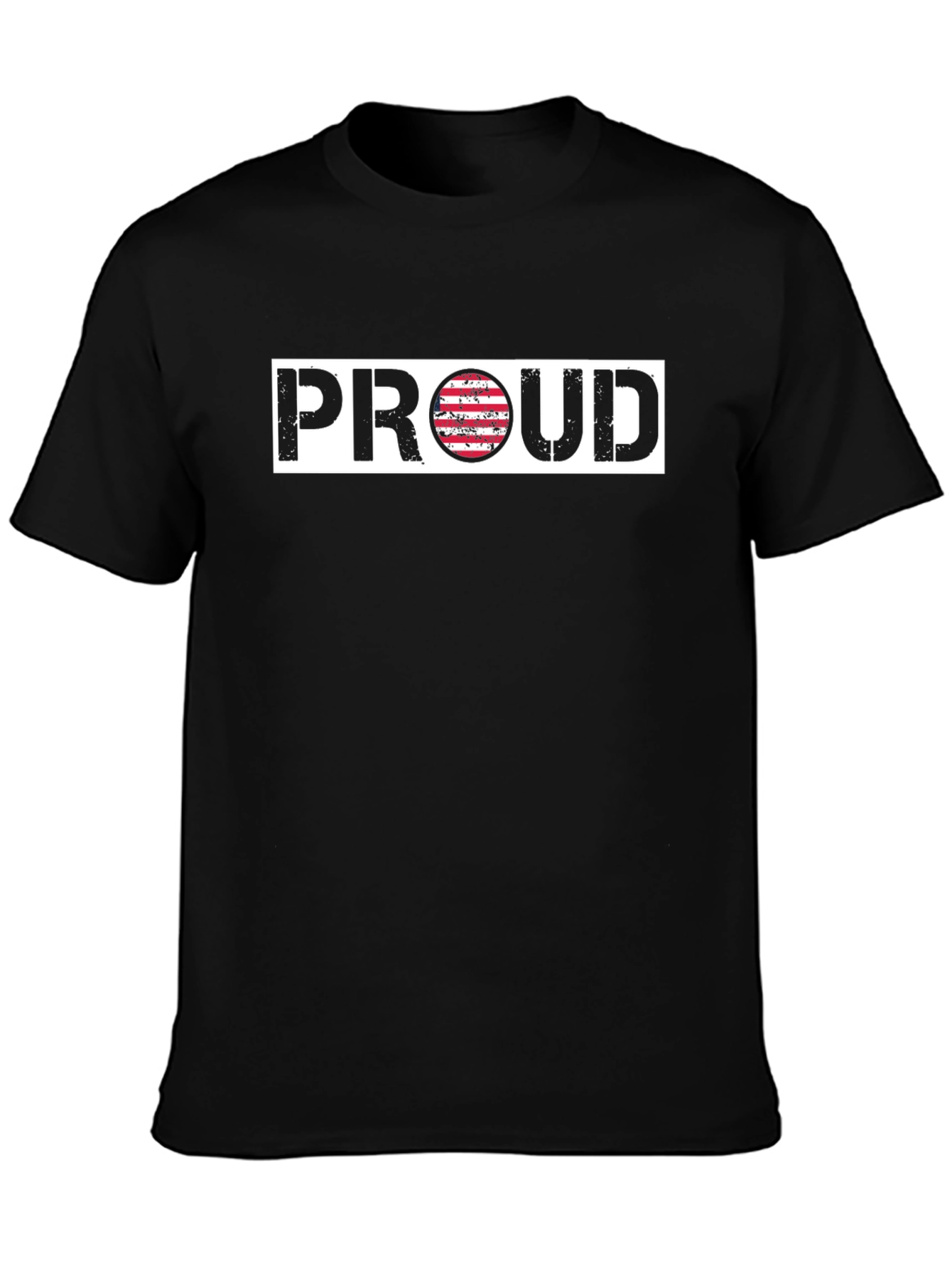 Proud Patriotic Graphic T-Shirt - Black Cotton Tee