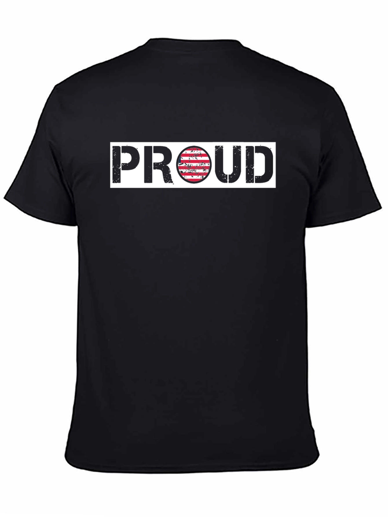 Proud Patriotic Graphic T-Shirt - Black Cotton Tee