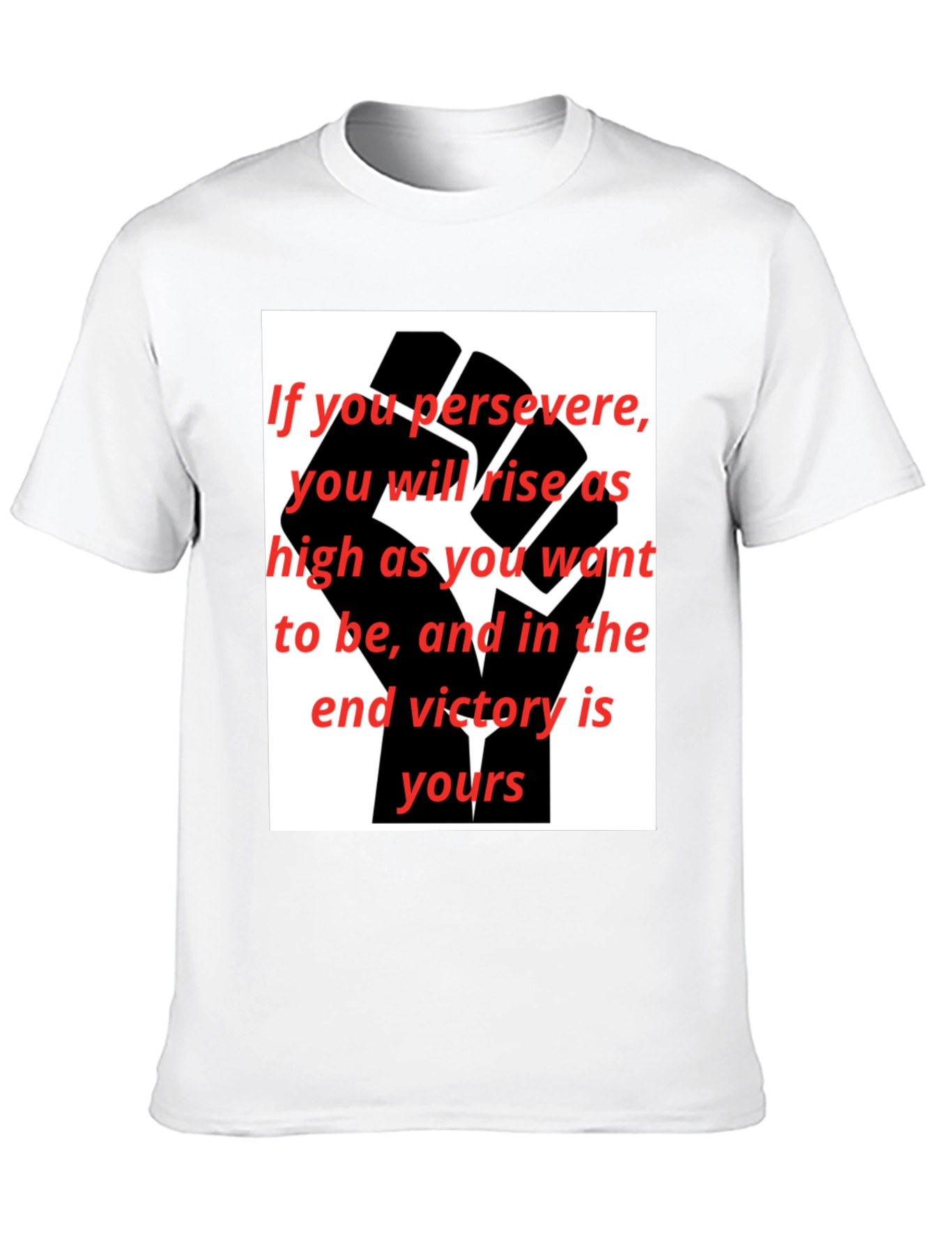 Motivational Black Fist Graphic T-Shirt