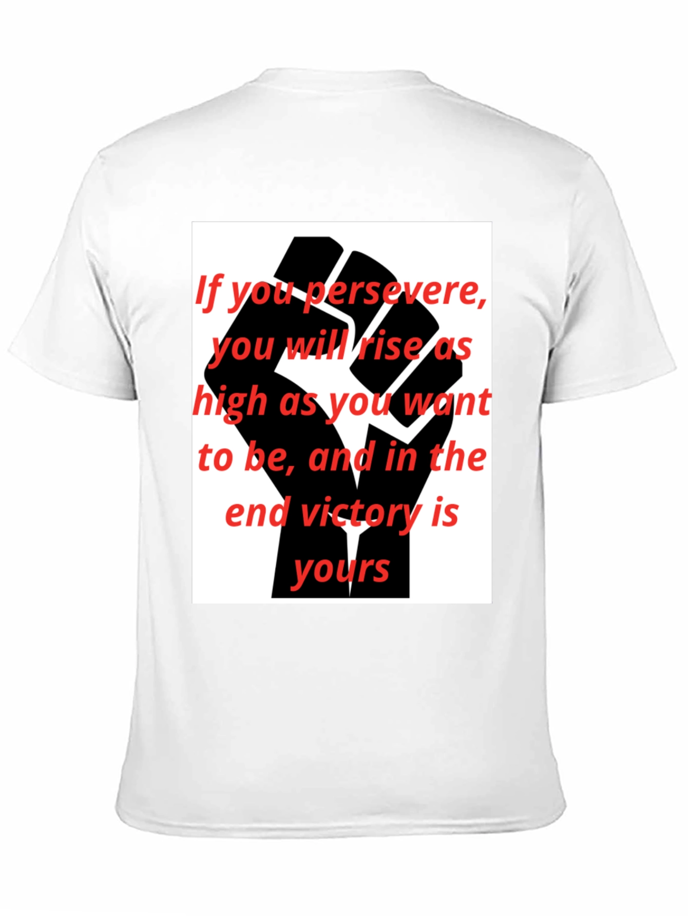 Motivational Black Fist Graphic T-Shirt