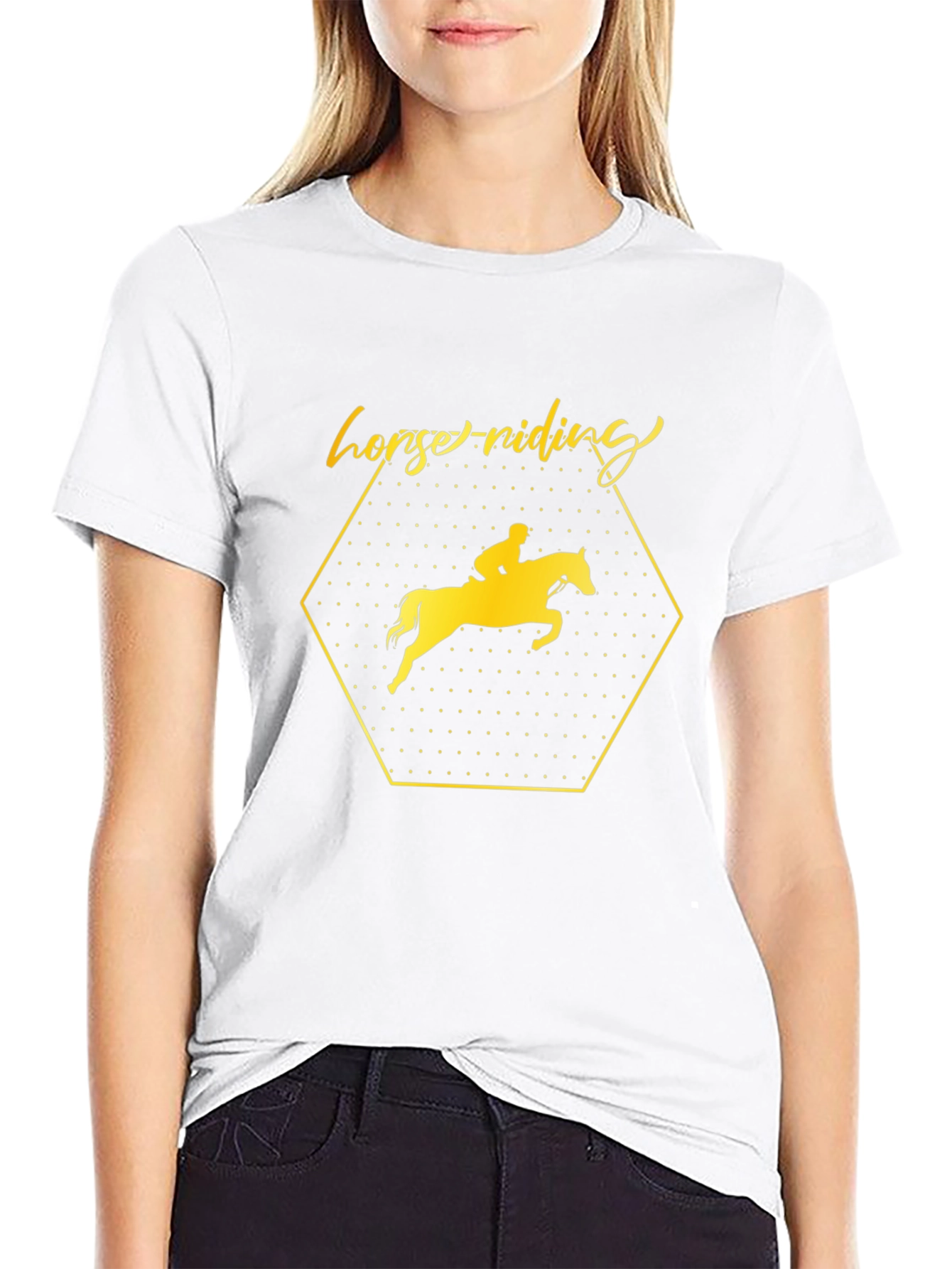 Horse Riding Graphic Tee - Stylish Equestrian Shirt