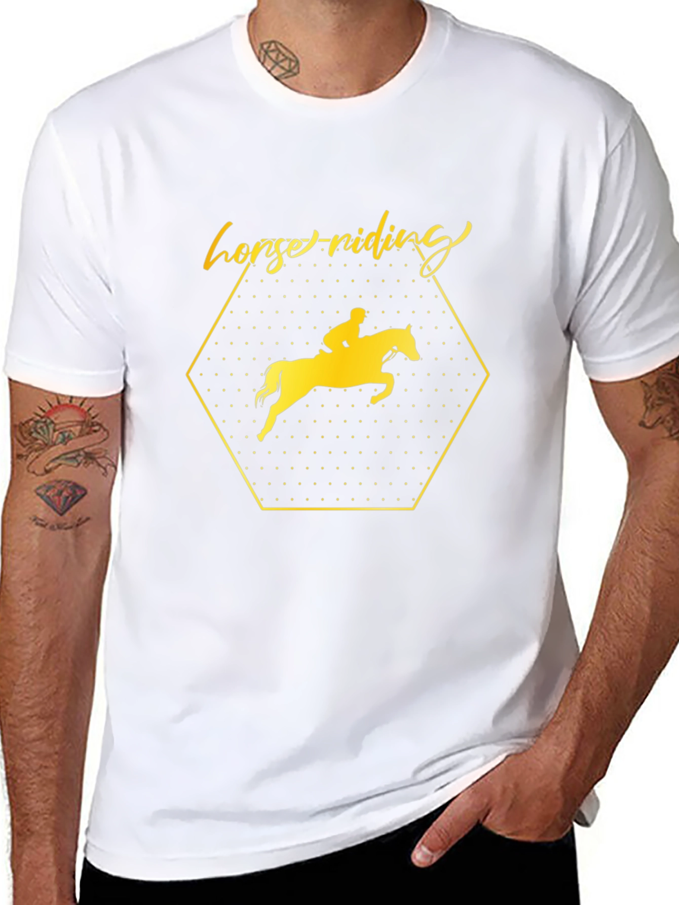 Horse Riding Graphic Tee - Stylish Equestrian Shirt