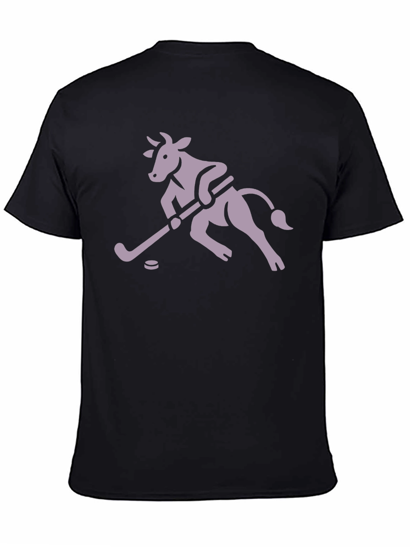 Hockey Cow Graphic T-Shirt - Black
