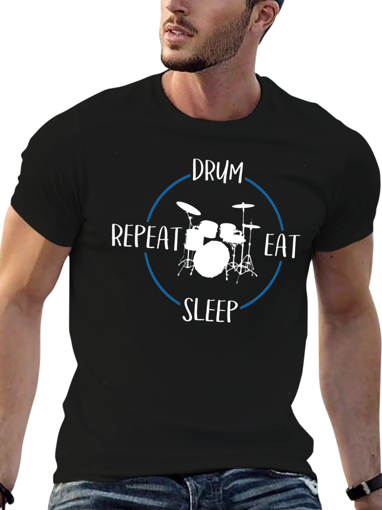 Drum Eat Sleep Repeat - Graphic T-Shirt