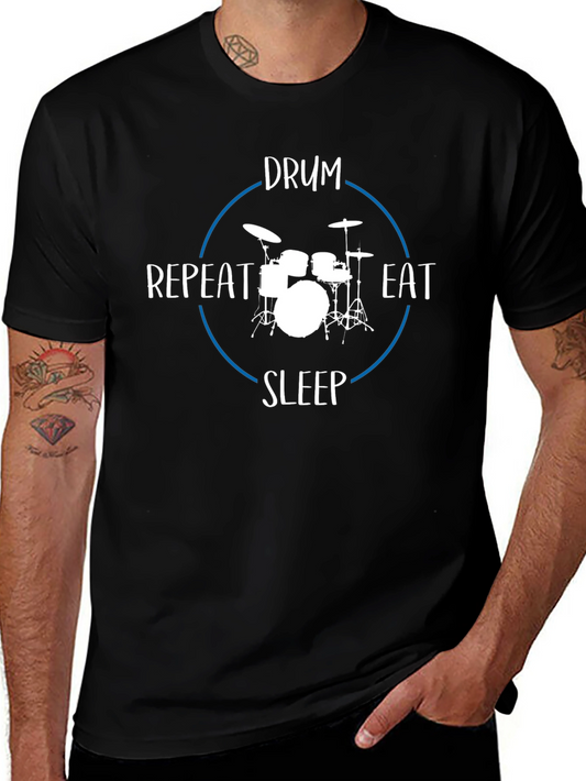 Drum Eat Sleep Repeat - Graphic T-Shirt