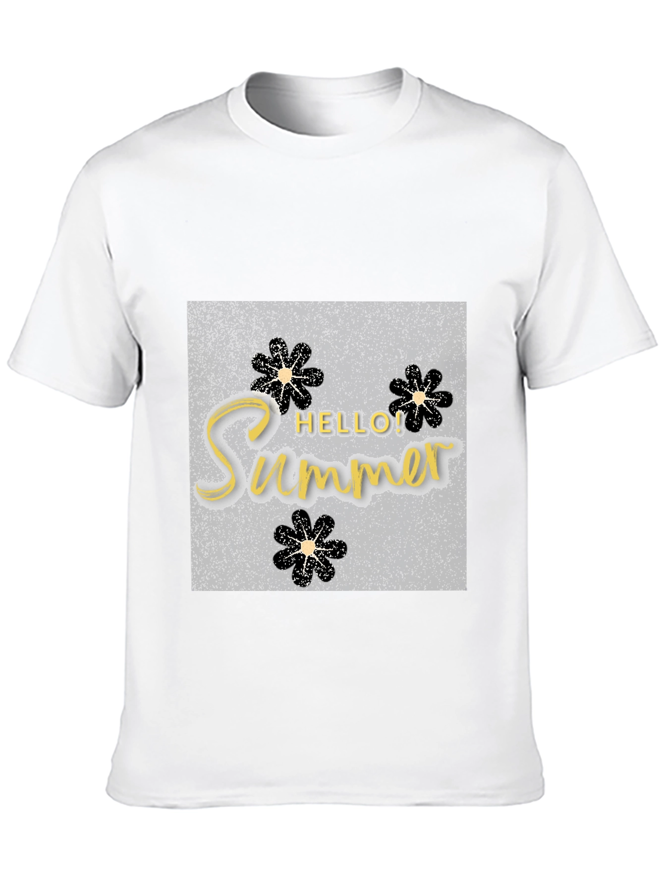 Hello Summer Black T-Shirt Graphic Tee