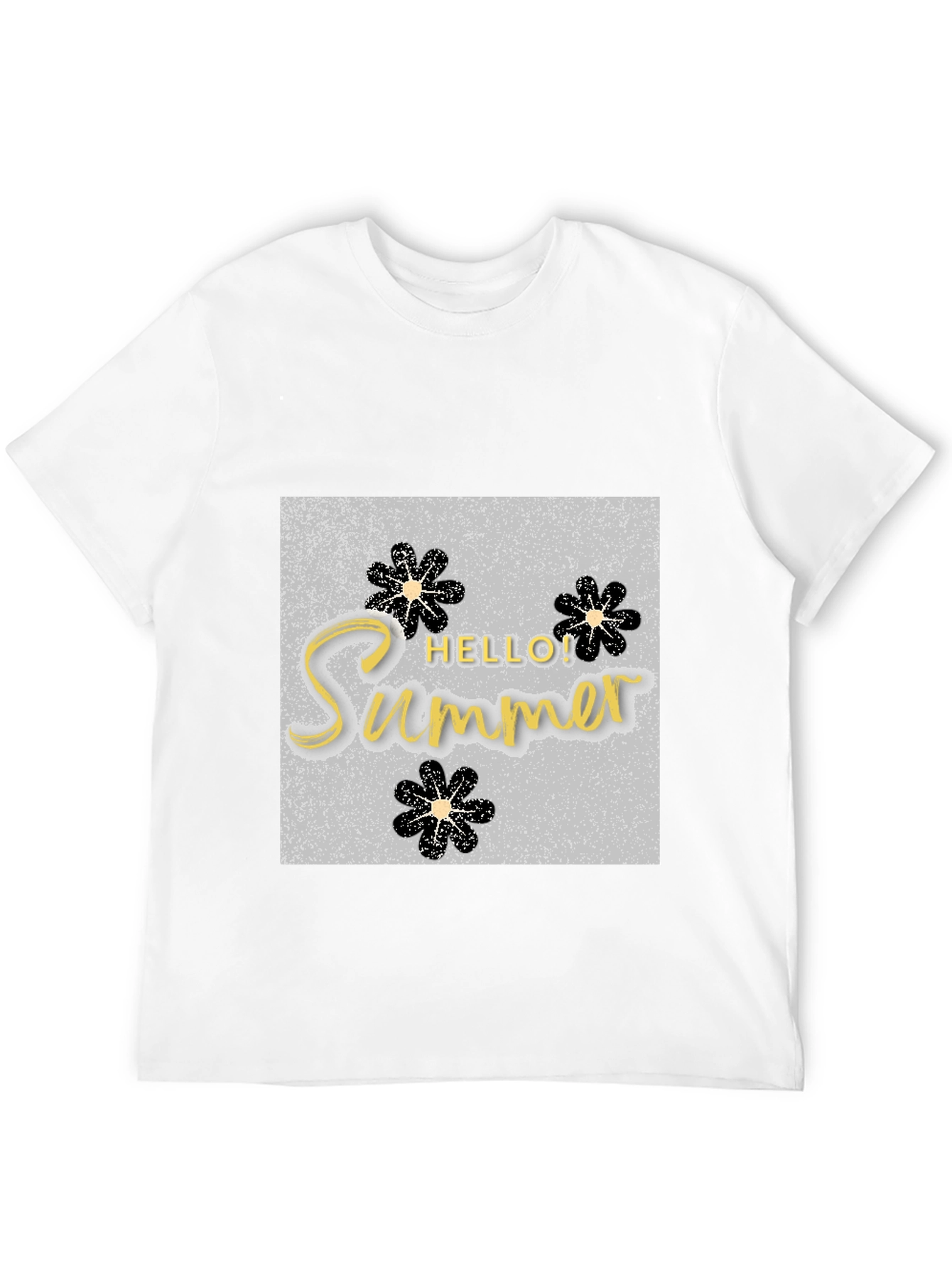 Hello Summer Black T-Shirt Graphic Tee