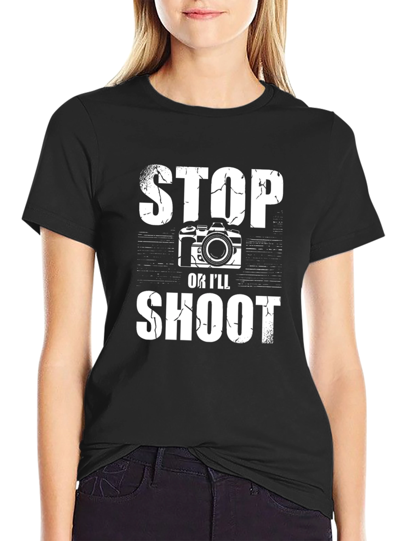 Stop or Ill Shoot T-Shirt - Photographer Gift