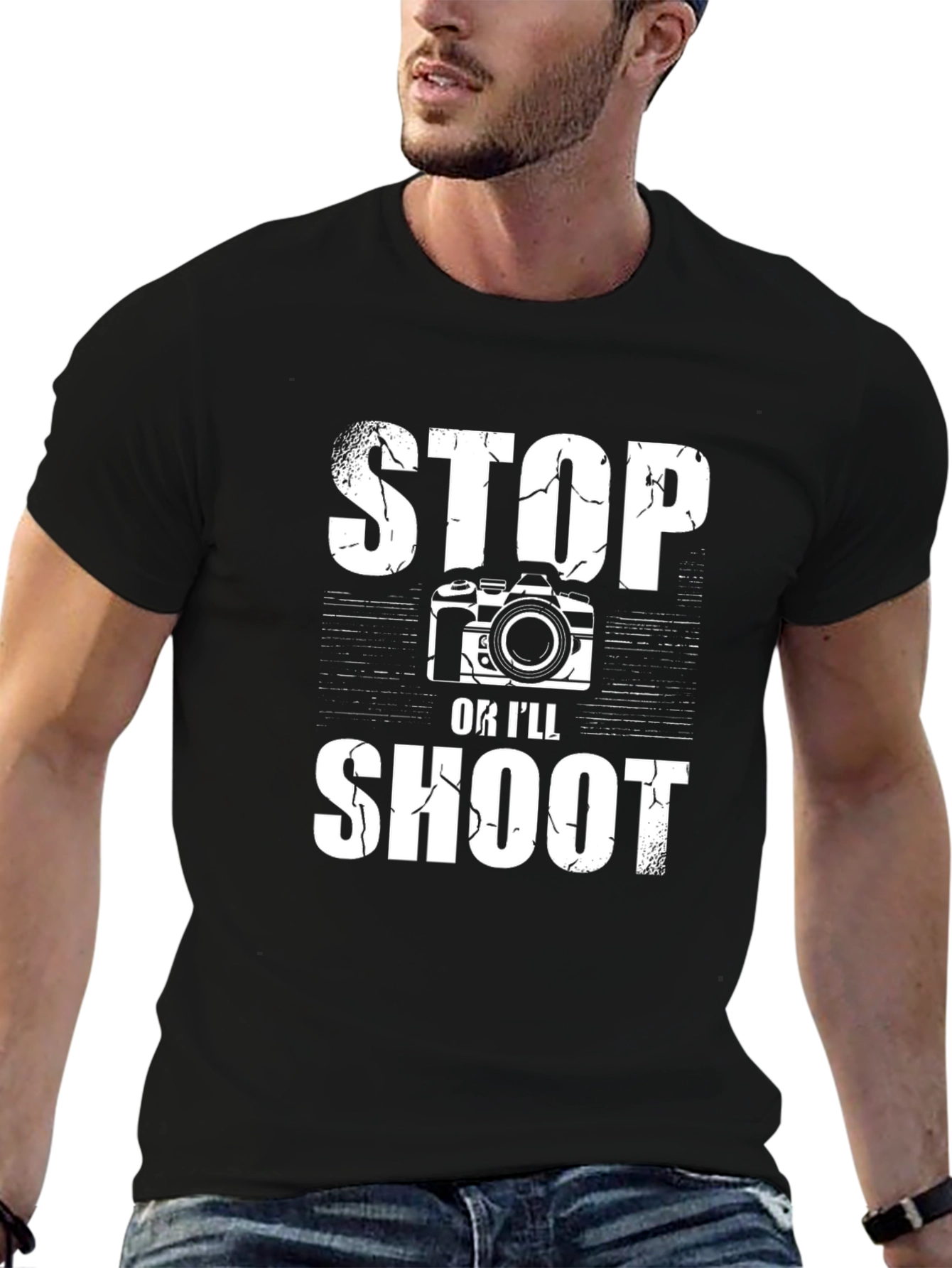 Stop or Ill Shoot T-Shirt - Photographer Gift