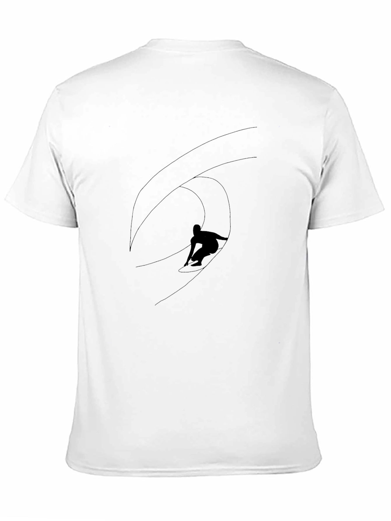 Black Surfer Wave Graphic Tee - Cool Casual Style