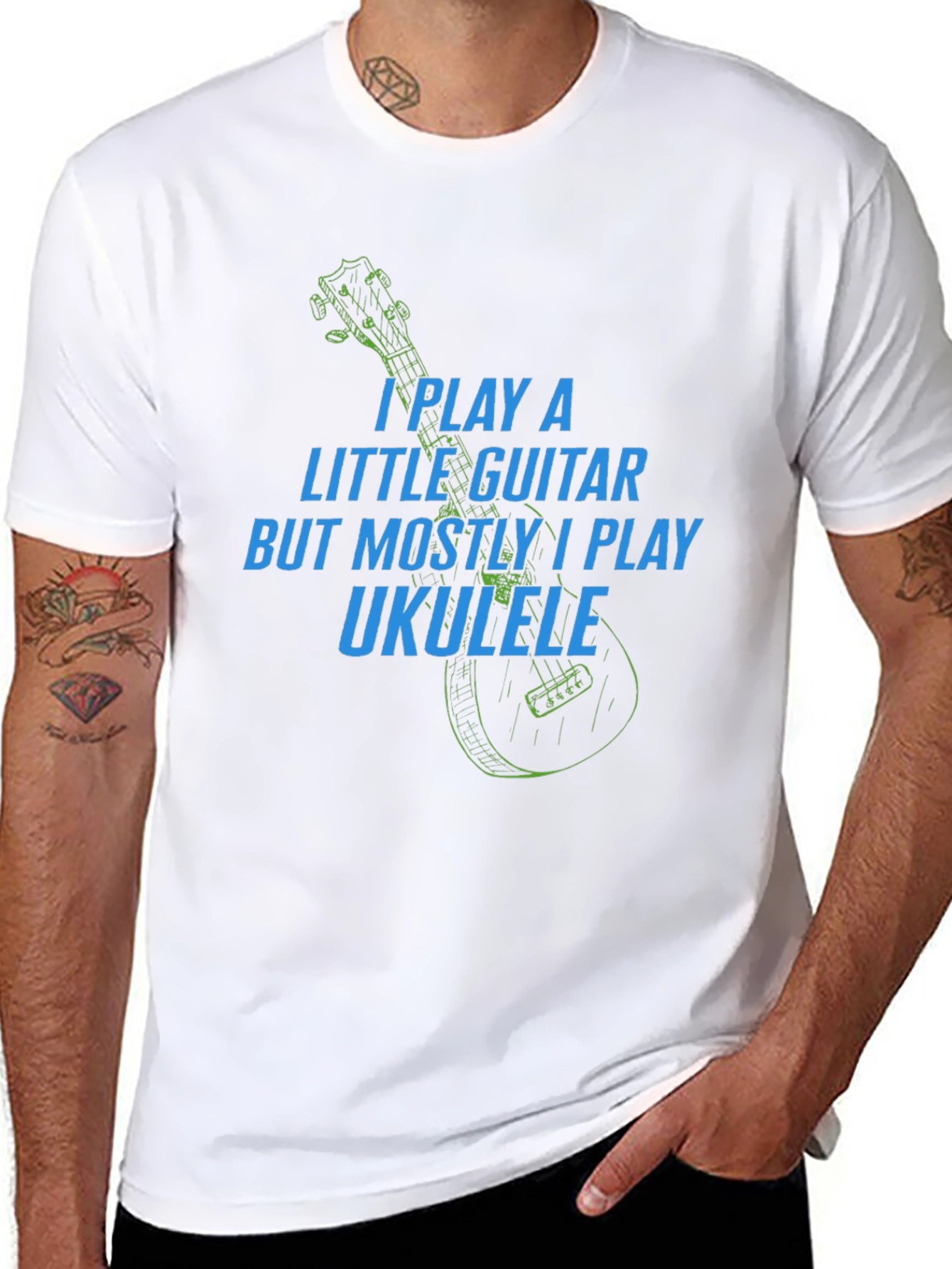 Ukulele Lover T-Shirt - Play Guitar Play Ukulele