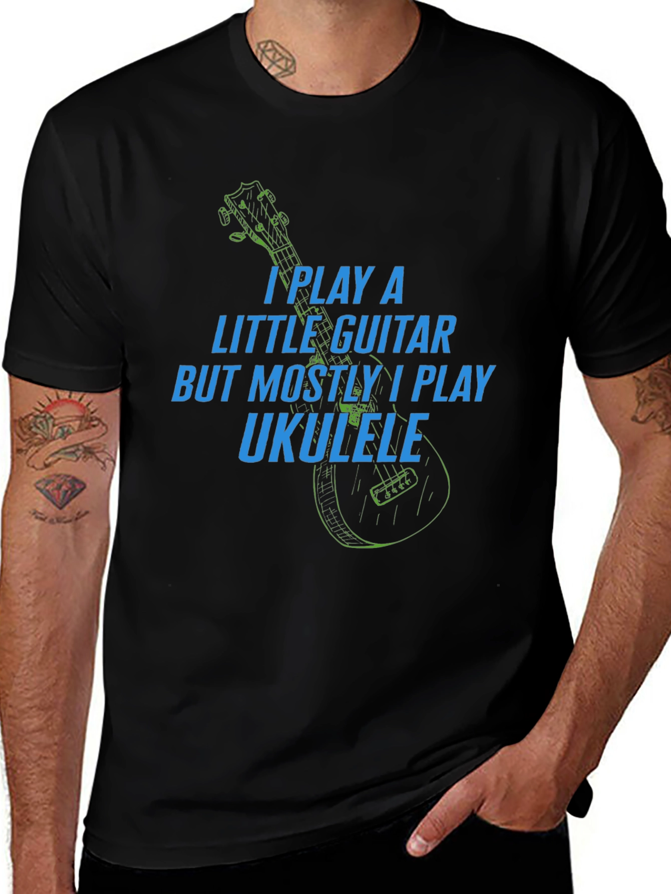Ukulele Lover T-Shirt - Play Guitar Play Ukulele