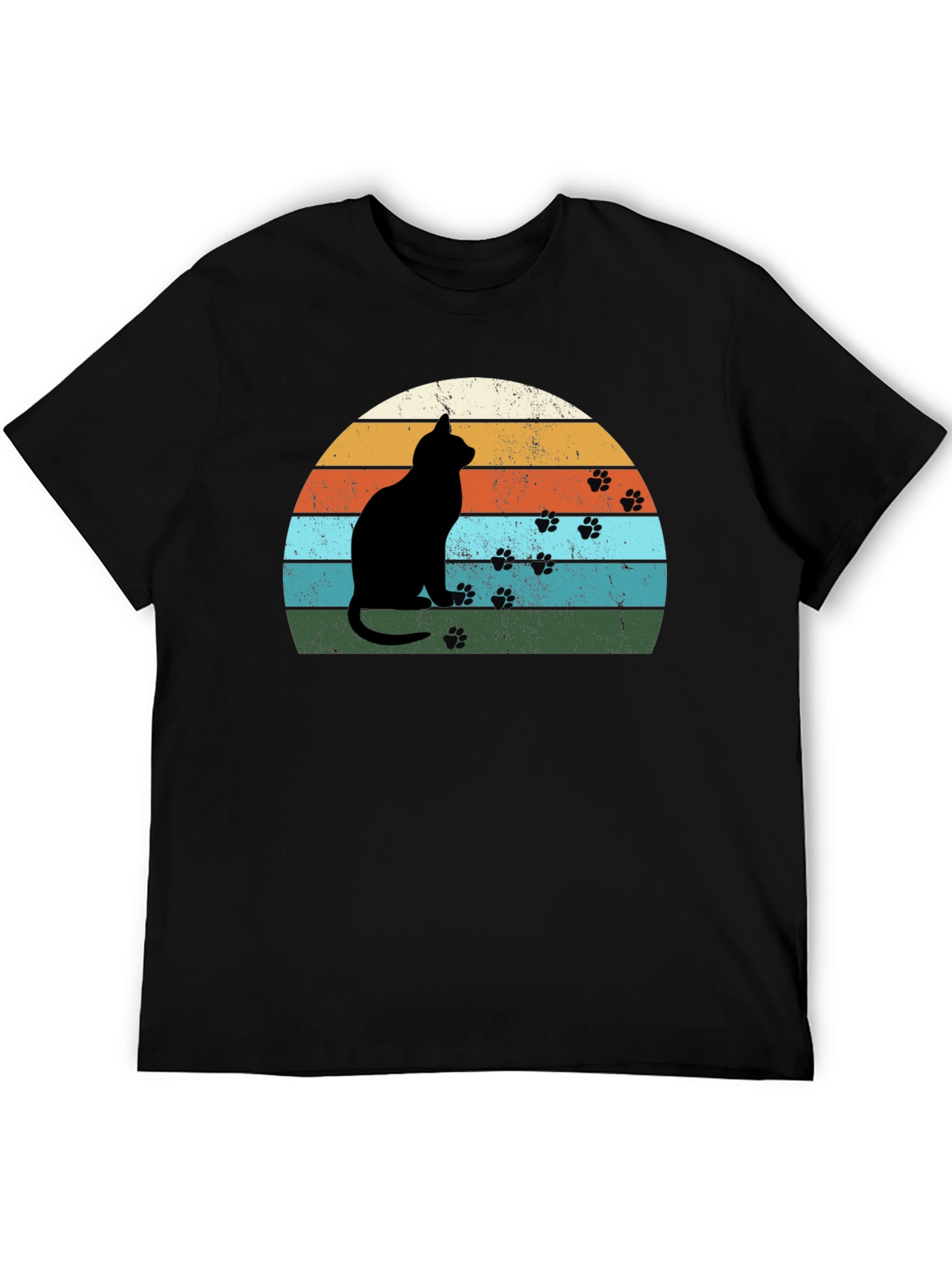 Retro Cat Silhouette T-Shirt