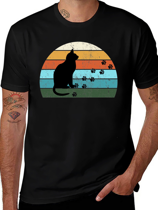 Retro Cat Silhouette T-Shirt