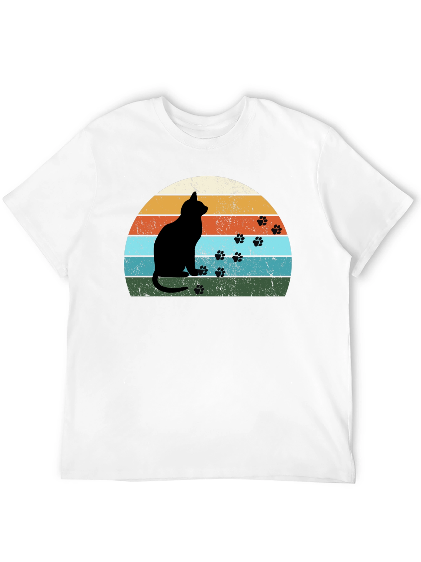 Retro Cat Silhouette T-Shirt
