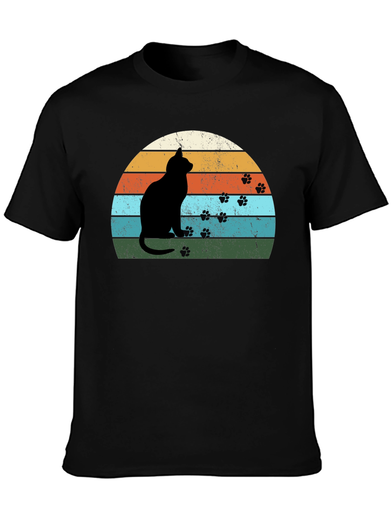Retro Cat Silhouette T-Shirt