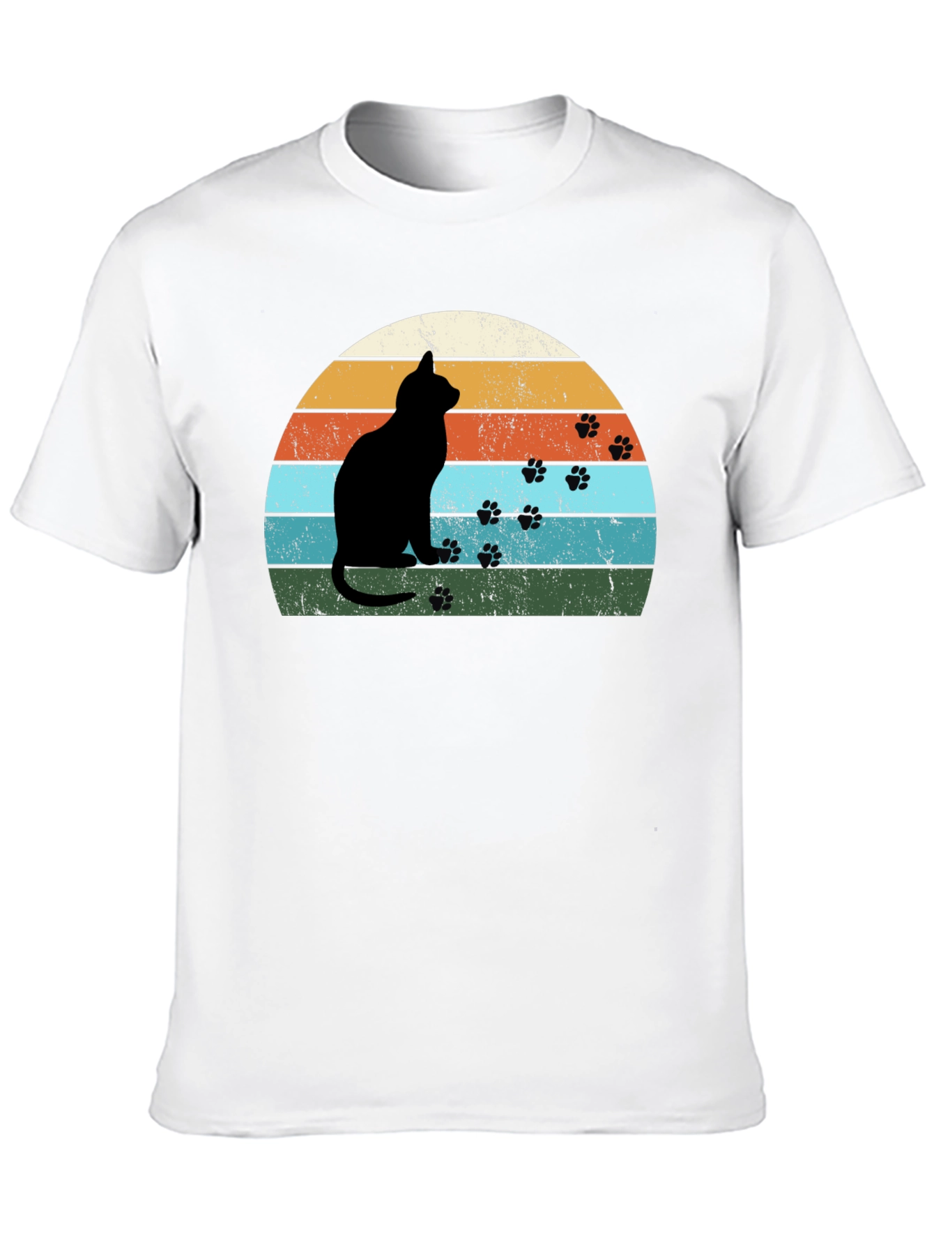 Retro Cat Silhouette T-Shirt