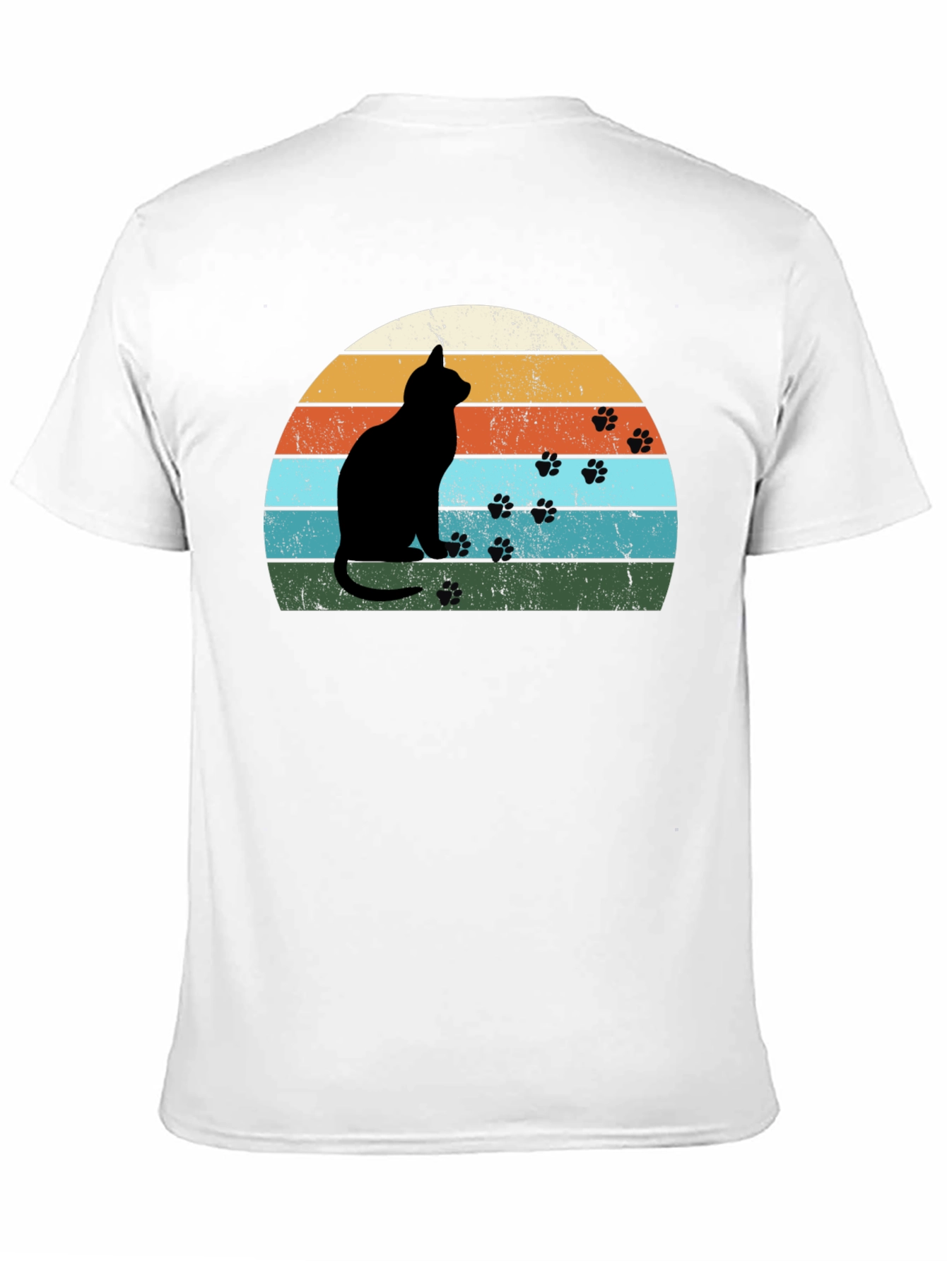 Retro Cat Silhouette T-Shirt