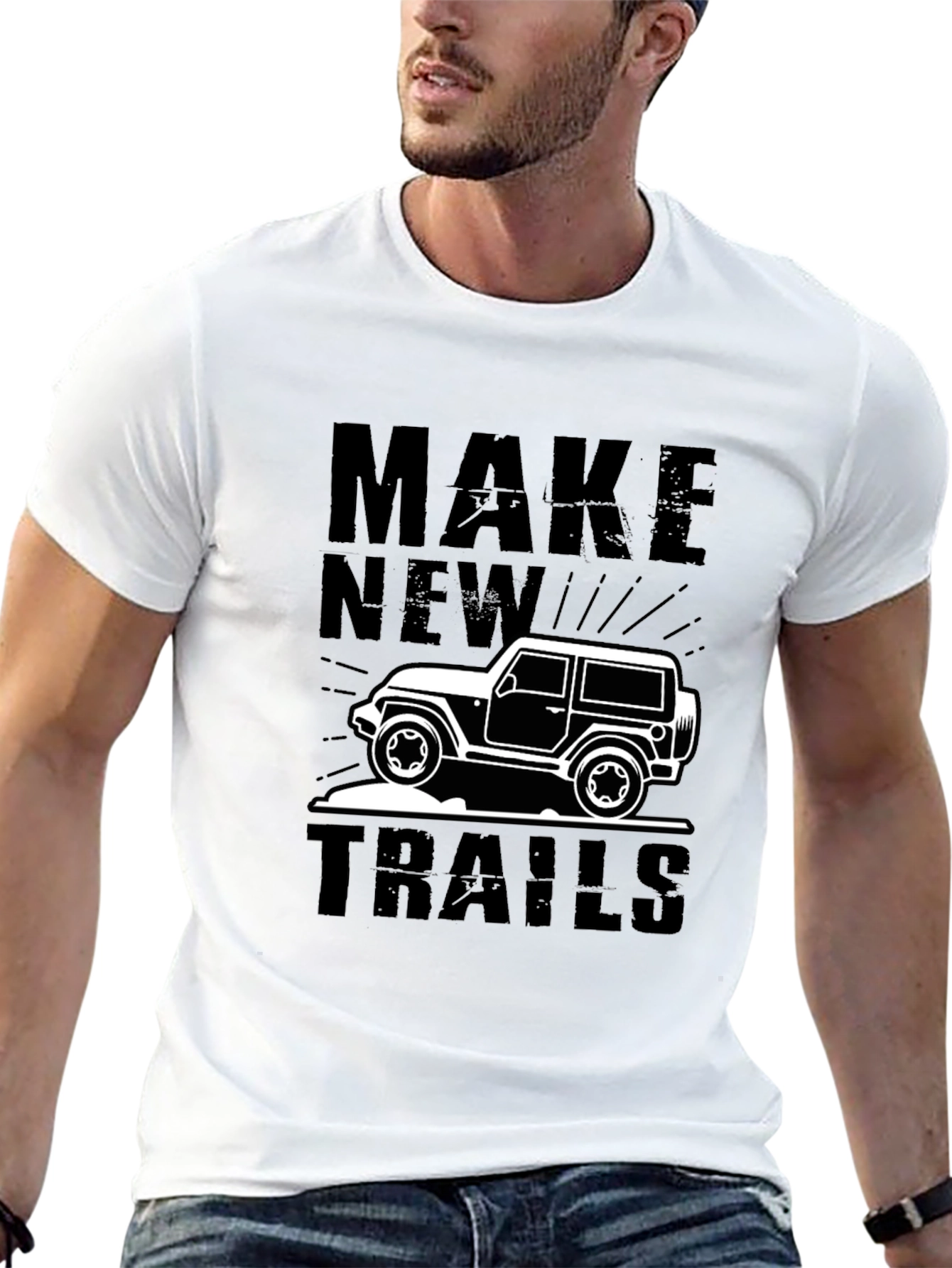 Make New Trails Black Graphic Tee