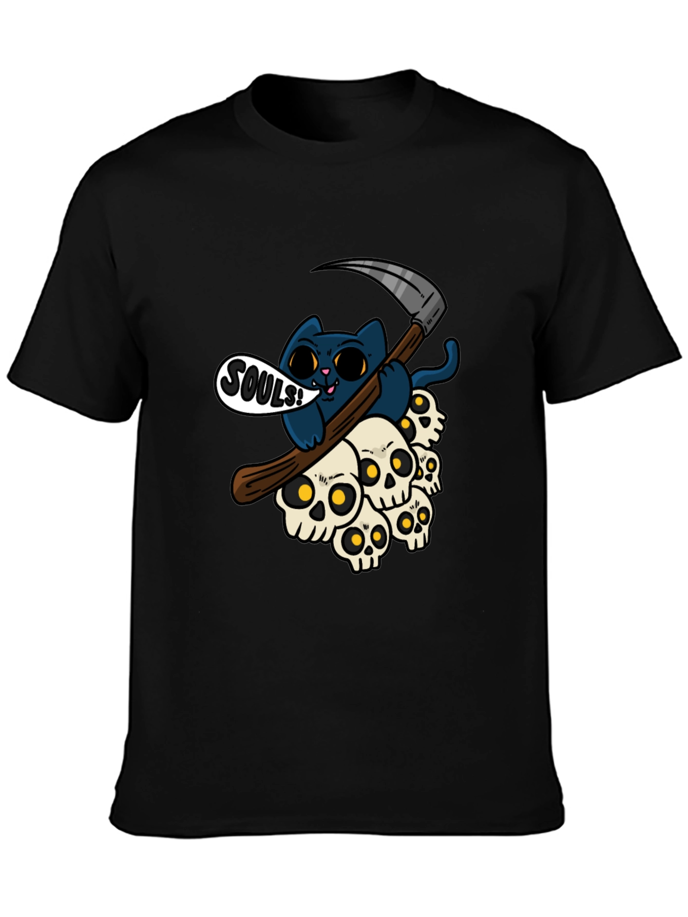 Grim Reaper Cat Souls T-Shirt