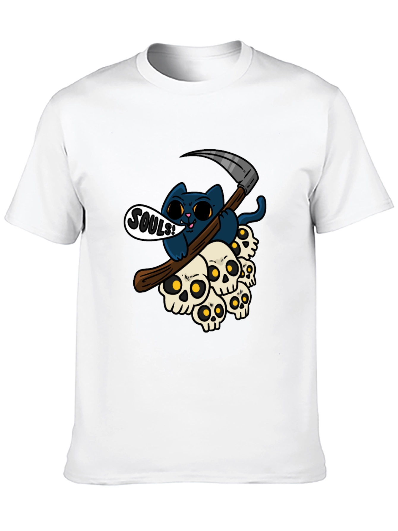 Grim Reaper Cat Souls T-Shirt