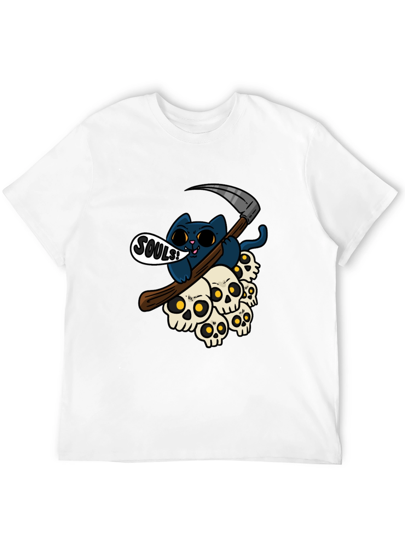 Grim Reaper Cat Souls T-Shirt