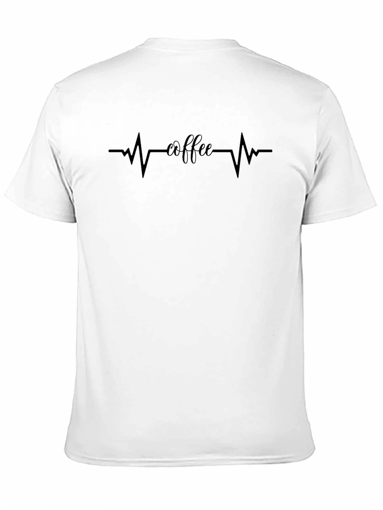 Coffee Heartbeat Graphic T-Shirt - Caffeine Lover Tee
