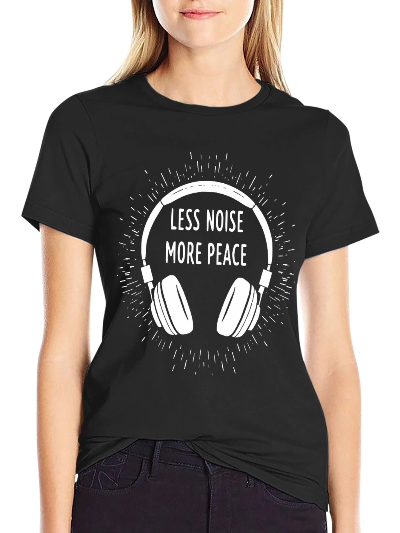 Less Noise More Peace Graphic T-Shirt